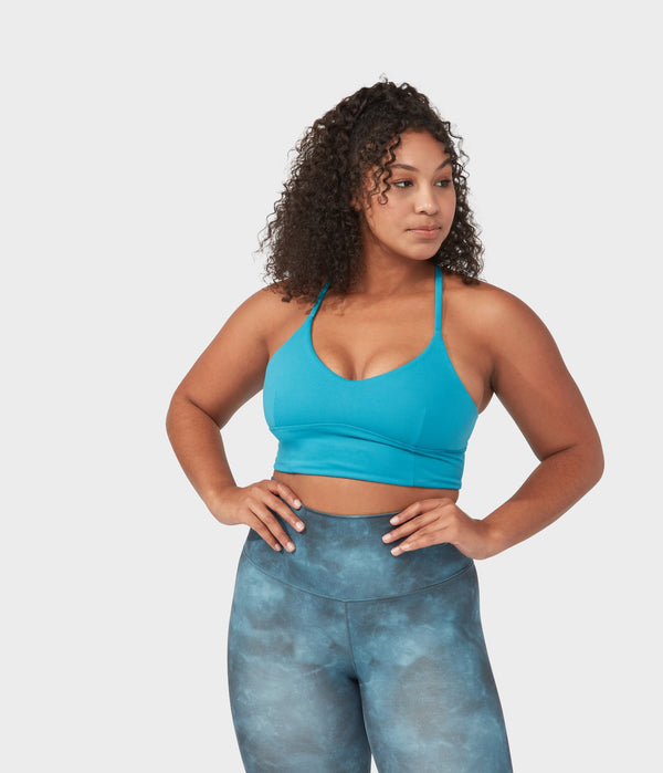 Manduka Apparel - Women's Performance Bra - Darted - Caribbean Blue