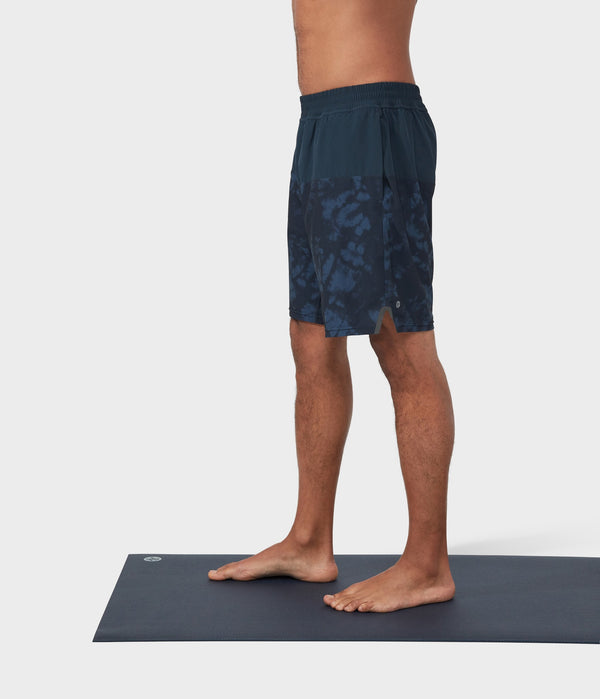 Manduka Apparel - Men's PRO Short - Classic Rise Colorblocked W/Liner - Dark Sapphire Combo