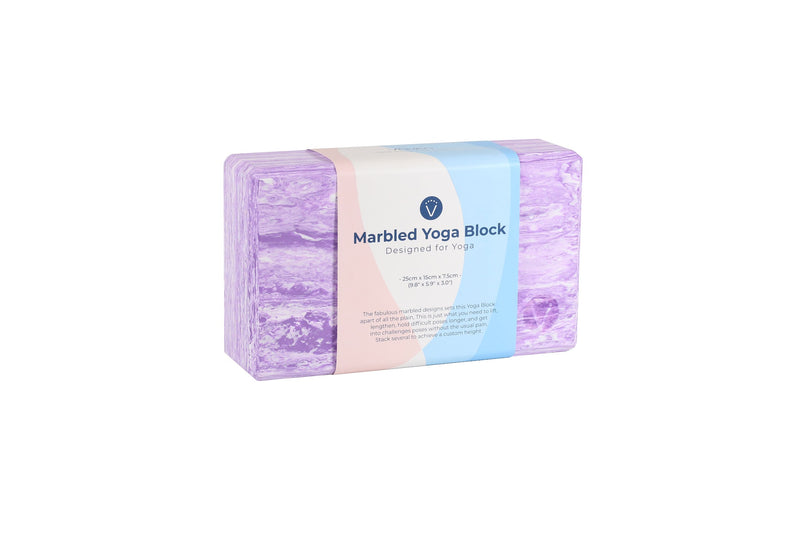 Vaken Marbled Yoga Block - Purple Marbled
