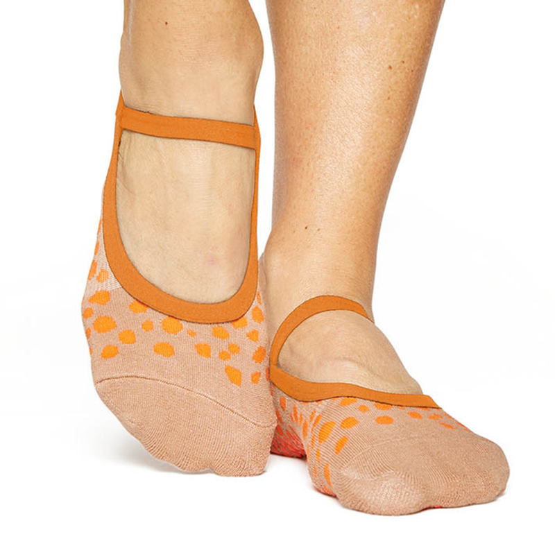 Pointe Studio Dots Dance Grip Sock - Marmalade
