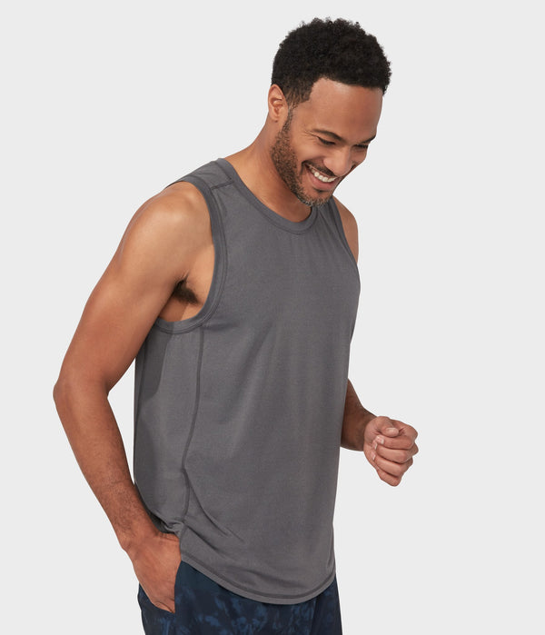 Manduka Apparel - Men's Pro Top - Tech Slim Fit Tank - New Grey