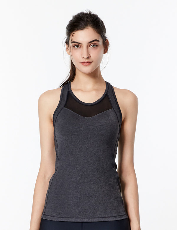 easyoga LESPIRO Classy Trend Tank - X08 Black Hemp Gray/Gray